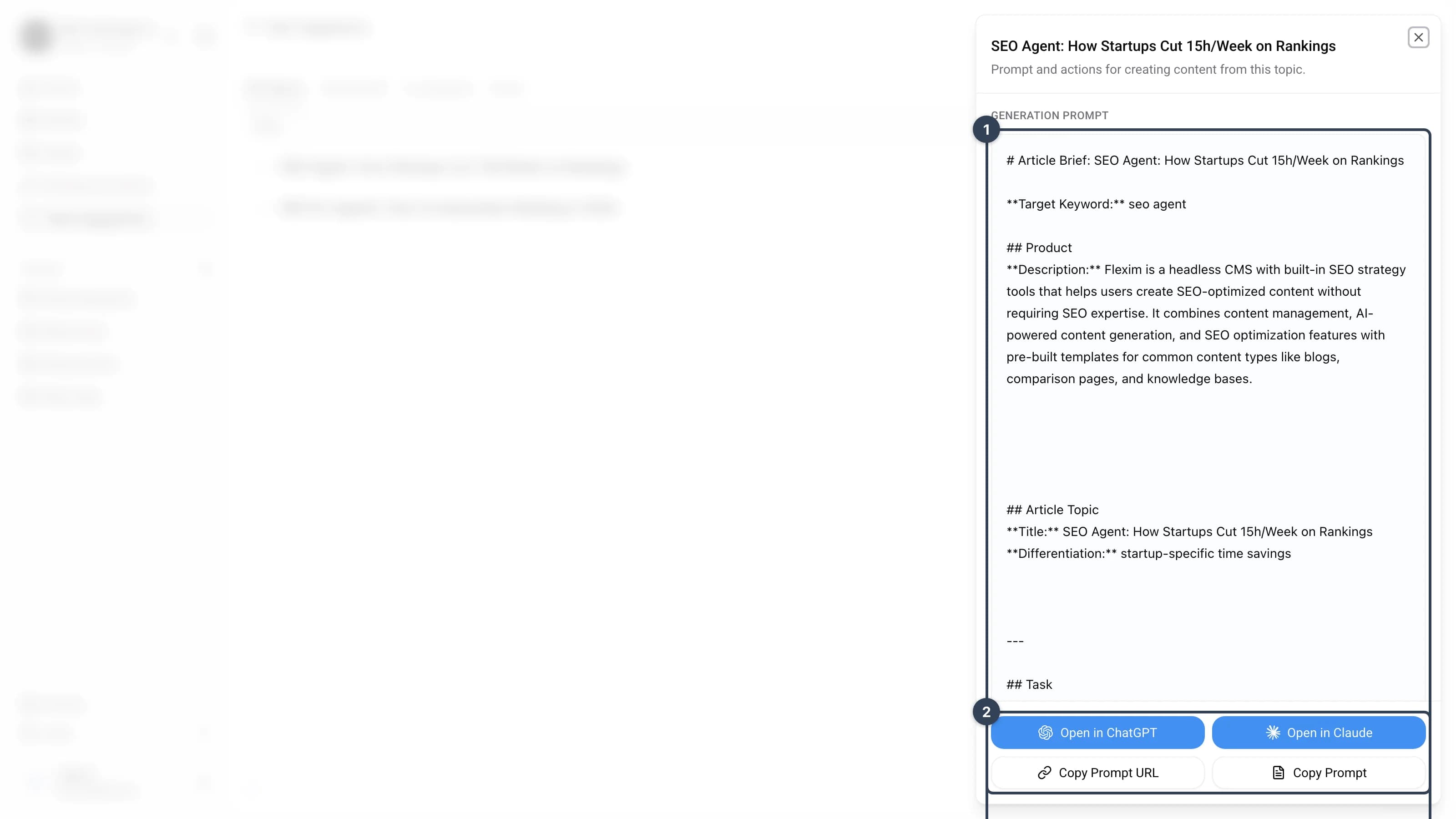 Topic prompt sheet