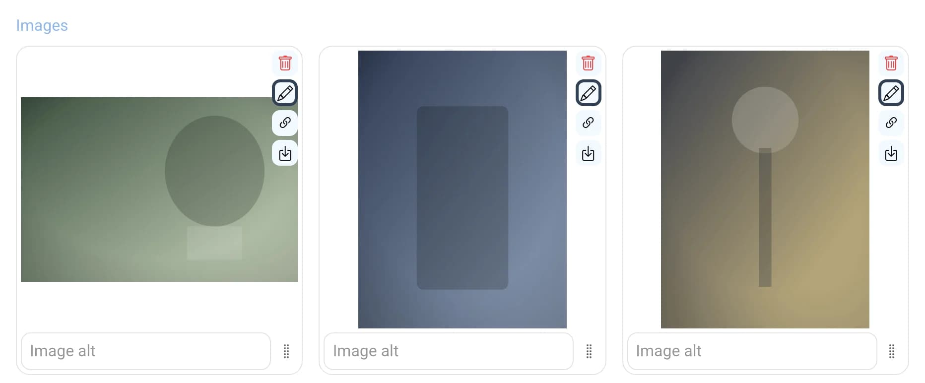 Edit icons on a multiple-image field