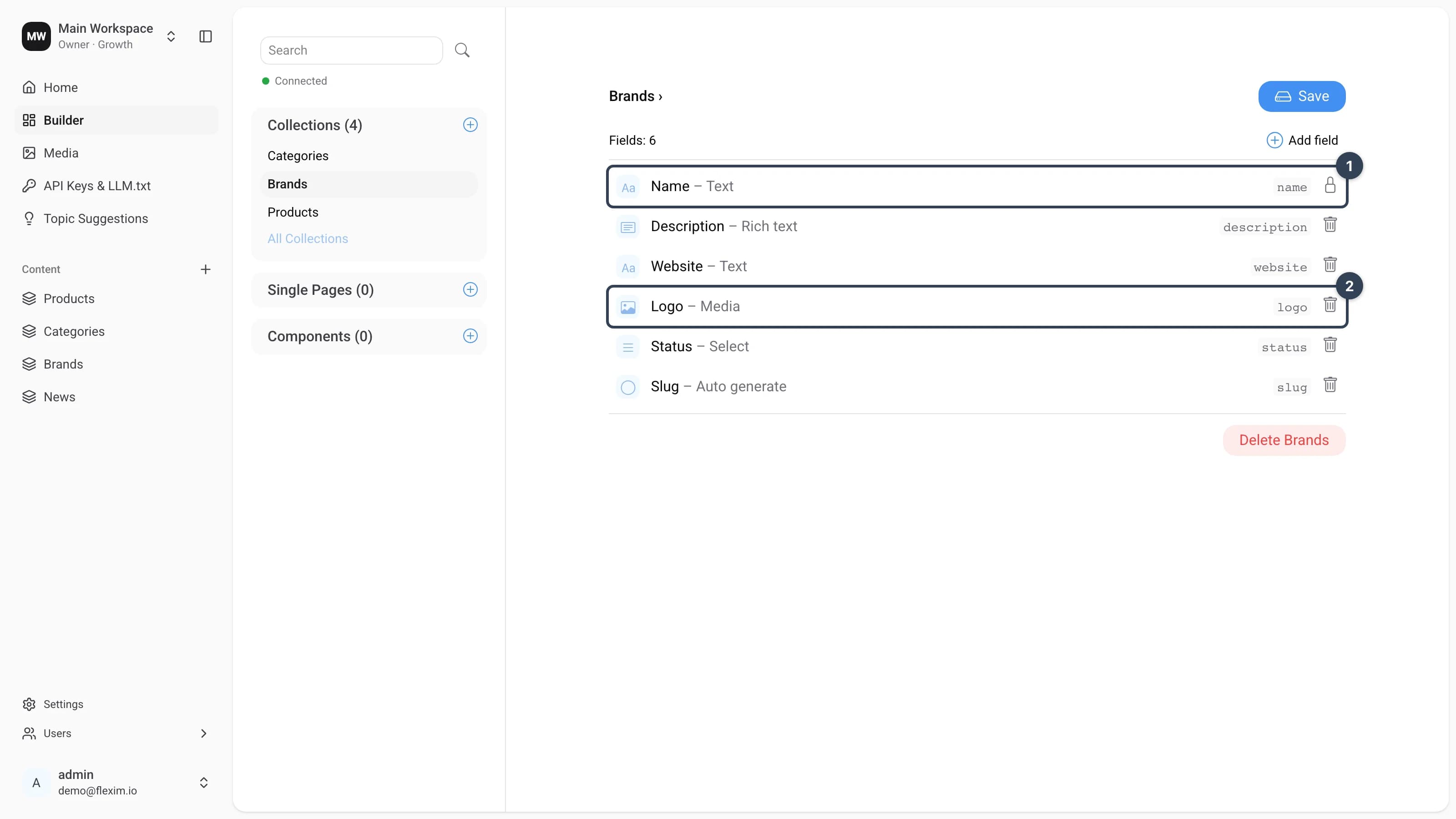 Pre-set and regular fields